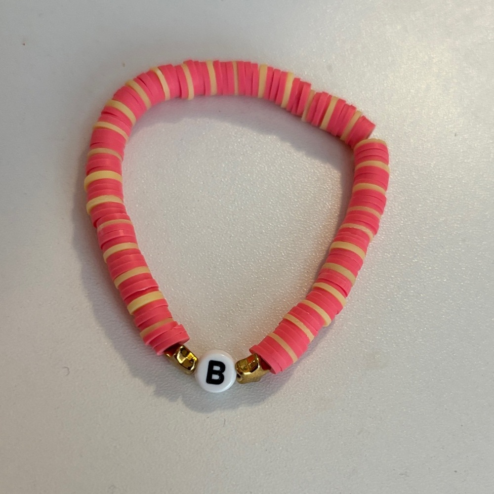 Pink and Yellow Beaded Kids Bracelet
